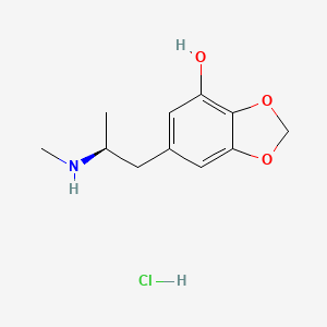 molecular formula C11H16ClNO3 B1458566 (S)-6-(2-Methylamino-propyl)-benzo[1,3]dioxol-4-ol hydrochloride CAS No. 1965314-65-1