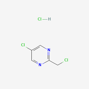 molecular formula C5H5Cl3N2 B1458569 5-Chloro-2-(chloromethyl)pyrimidine hydrochloride CAS No. 1427454-12-3