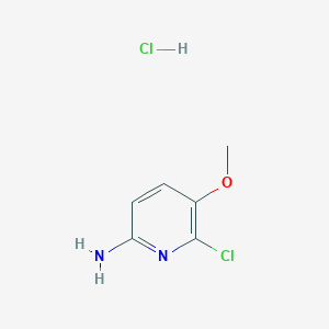 molecular formula C6H8Cl2N2O B1458570 6-Chloro-5-methoxypyridin-2-amine hydrochloride CAS No. 1523618-38-3