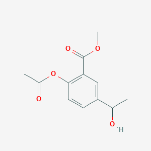 molecular formula C12H14O5 B14585702 Methyl 2-(acetyloxy)-5-(1-hydroxyethyl)benzoate CAS No. 61414-19-5