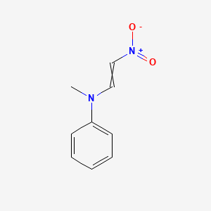 molecular formula C9H10N2O2 B14585709 Benzenamine, N-methyl-N-(2-nitroethenyl)- CAS No. 61404-93-1