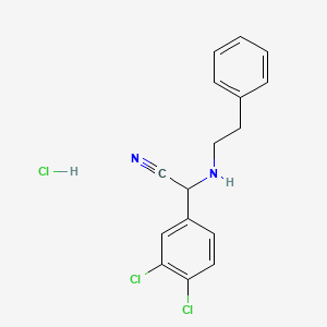molecular formula C16H15Cl3N2 B1458571 2-(3,4-二氯苯基)-2-(苯乙基氨基)乙腈盐酸盐 CAS No. 1440535-58-9