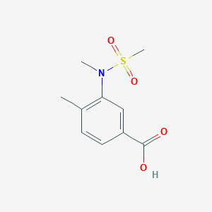 molecular formula C10H13NO4S B1458573 4-Methyl-3-[methyl(methylsulfonyl)amino]benzoic acid CAS No. 1858250-01-7