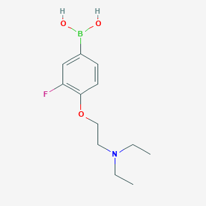 molecular formula C12H19BFNO3 B1458574 4-(2-(二乙基氨基)乙氧基)-3-氟苯硼酸 CAS No. 1704064-16-3