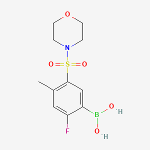 molecular formula C11H15BFNO5S B1458576 (2-Fluoro-4-methyl-5-(morpholinosulfonyl)phenyl)boronic acid CAS No. 1704121-24-3