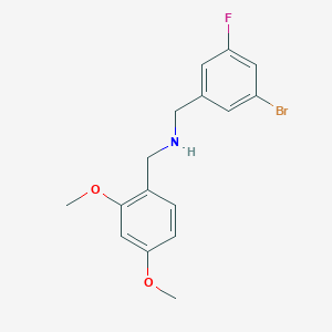 molecular formula C16H17BrFNO2 B1458577 N-(3-bromo-5-fluorobenzyl)-1-(2,4-dimethoxyphenyl)methanamin CAS No. 1466208-21-8