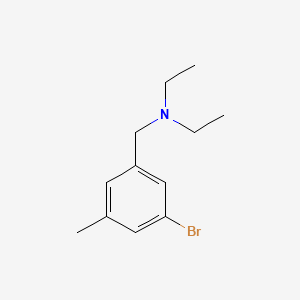 molecular formula C12H18BrN B1458579 N-(3-溴-5-甲基苄基)-N-乙基乙胺 CAS No. 1704069-44-2