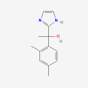 molecular formula C13H16N2O B1458580 1-(2,4-dimethylphenyl)-1-(1H-imidazol-2-yl)ethan-1-ol CAS No. 1955561-47-3