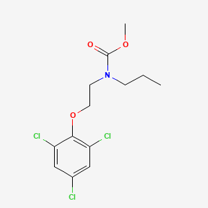 molecular formula C13H16Cl3NO3 B1458581 methyl N-propyl-N-[2-(2,4,6-trichlorophenoxy)ethyl]carbamate CAS No. 1424939-65-0