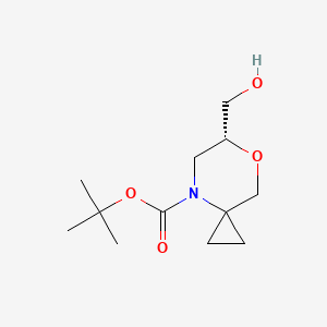 molecular formula C12H21NO4 B1458586 N-t-BOC-(2R)-(Hydroxymethyl)-5-Cyclopropylmorpholine CAS No. 1427175-16-3
