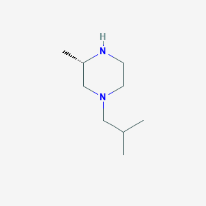 molecular formula C9H20N2 B1458588 (3S)-3-methyl-1-(2-methylpropyl)piperazine CAS No. 1604298-81-8