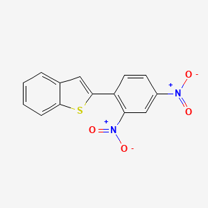 molecular formula C14H8N2O4S B14585885 Benzo[b]thiophene, 2-(2,4-dinitrophenyl)- CAS No. 61200-54-2