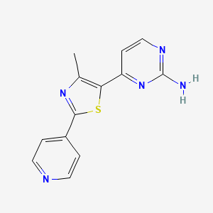 4-[4-Methyl-2-(pyridin-4-yl)-1,3-thiazol-5-yl]pyrimidin-2-amine