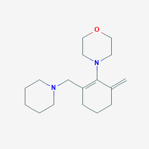 molecular formula C17H28N2O B14585960 Morpholine, 4-[6-methylene-2-(1-piperidinylmethyl)-1-cyclohexen-1-yl]- CAS No. 61581-03-1