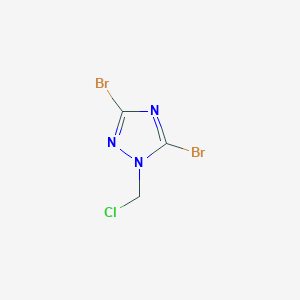 molecular formula C3H2Br2ClN3 B1458600 3,5-dibromo-1-(chloromethyl)-1H-1,2,4-triazole CAS No. 1674390-12-5