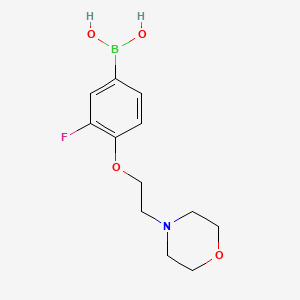molecular formula C12H17BFNO4 B1458604 3-Fluoro-4-(2-morpholinoethoxy)phenylboronic acid CAS No. 1704064-15-2