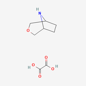 molecular formula C8H13NO5 B1458606 3-氧杂-8-氮杂双环[3.2.1]辛烷草酸盐 CAS No. 1624262-35-6