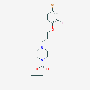molecular formula C18H26BrFN2O3 B1458608 叔丁基 4-(3-(4-溴-2-氟苯氧基)丙基)哌嗪-1-甲酸酯 CAS No. 1704065-39-3