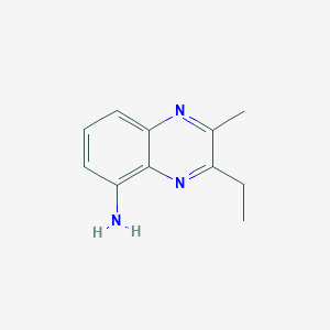 molecular formula C11H13N3 B145861 3-Ethyl-2-methylquinoxalin-5-amine CAS No. 126987-75-5