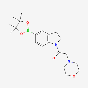 2-Morpholino-1-(5-(4,4,5,5-tetramethyl-1,3,2-dioxaborolan-2-yl)indolin-1-yl)ethanone