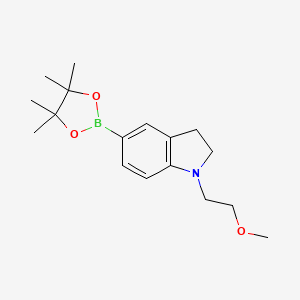 molecular formula C17H26BNO3 B1458614 1-(2-Methoxyethyl)-5-(4,4,5,5-tetramethyl-1,3,2-dioxaborolan-2-yl)indoline CAS No. 1704069-52-2