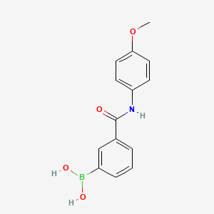 molecular formula C14H14BNO4 B1458615 (3-((4-甲氧基苯基)氨基羰基)苯基)硼酸 CAS No. 874459-99-1