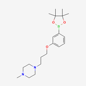 1-Methyl-4-(3-(3-(4,4,5,5-tetramethyl-1,3,2-dioxaborolan-2-yl)phenoxy)propyl)piperazine