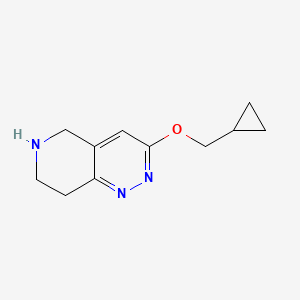 molecular formula C11H15N3O B1458626 3-(Cyclopropylmethoxy)-5,6,7,8-tetrahydropyrido[4,3-c]pyridazine CAS No. 1955519-60-4