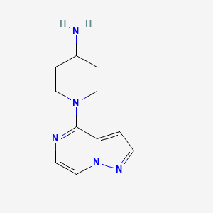 molecular formula C12H17N5 B1458628 1-(2-Methylpyrazolo[1,5-a]pyrazin-4-yl)piperidin-4-amine CAS No. 1707372-39-1