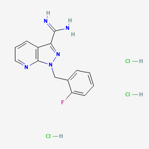 1-(2-Fluorobenzyl)-1H-pyrazolo[3,4-b]pyridine-3-carboximidamide trihydrochloride