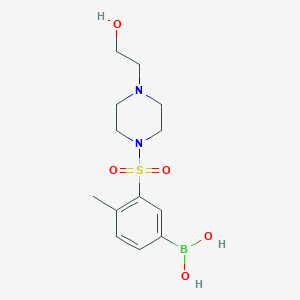 molecular formula C13H21BN2O5S B1458631 (3-((4-(2-Hydroxyethyl)piperazin-1-yl)sulfonyl)-4-methylphenyl)boronic acid CAS No. 1704095-68-0