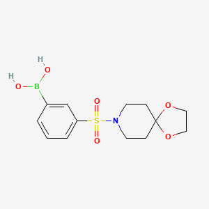 molecular formula C13H18BNO6S B1458632 (3-(1,4-Dioxa-8-azaspiro[4.5]decan-8-ylsulfonyl)phenyl)boronic acid CAS No. 1704073-79-9