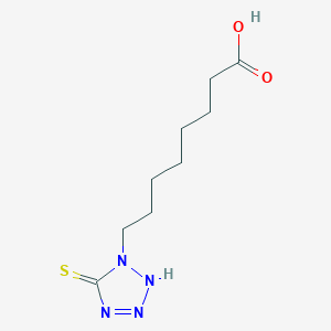 molecular formula C9H16N4O2S B14586329 8-(5-Sulfanylidene-2,5-dihydro-1H-tetrazol-1-yl)octanoic acid CAS No. 61606-37-9