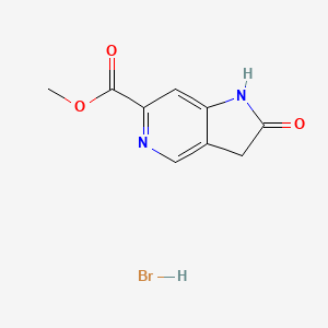 molecular formula C9H9BrN2O3 B1458637 methyl 2-oxo-1H,2H,3H-pyrrolo[3,2-c]pyridine-6-carboxylate hydrobromide CAS No. 1788054-72-7