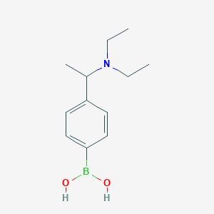 molecular formula C12H20BNO2 B1458638 (4-(1-(Diethylamino)ethyl)phenyl)boronic acid CAS No. 1704069-17-9
