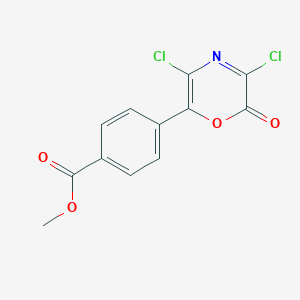 molecular formula C12H7Cl2NO4 B145864 Methyl 4-(3,5-dichloro-2-oxo-2H-1,4-oxazin-6-yl)benzoate CAS No. 131882-05-8