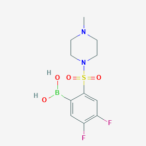 molecular formula C11H15BF2N2O4S B1458642 (4,5-Difluoro-2-((4-methylpiperazin-1-yl)sulfonyl)phenyl)boronic acid CAS No. 1704067-49-1
