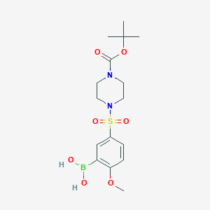 (5-((4-(Tert-butoxycarbonyl)piperazin-1-yl)sulfonyl)-2-methoxyphenyl)boronic acid