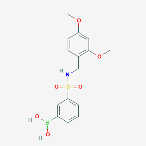 molecular formula C15H18BNO6S B1458645 (3-(N-(2,4-dimethoxybenzyl)sulfamoyl)phenyl)boronic acid CAS No. 1704082-90-5