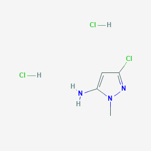 molecular formula C4H8Cl3N3 B1458646 3-Chloro-1-methyl-1H-pyrazol-5-amine dihydrochloride CAS No. 1630906-90-9