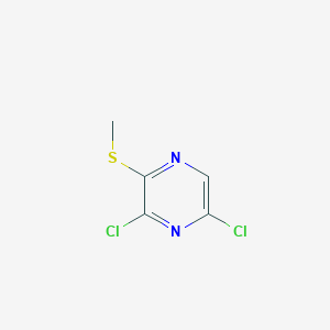 molecular formula C5H4Cl2N2S B1458650 3,5-二氯-2-(甲硫基)吡嗪 CAS No. 1523571-95-0
