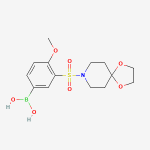 molecular formula C14H20BNO7S B1458652 (3-(1,4-Dioxa-8-azaspiro[4.5]decan-8-ylsulfonyl)-4-methoxyphenyl)boronic acid CAS No. 1704096-51-4