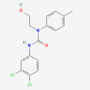 molecular formula C16H16Cl2N2O2 B14586577 Urea, N'-(3,4-dichlorophenyl)-N-(2-hydroxyethyl)-N-(4-methylphenyl)- CAS No. 61293-86-5