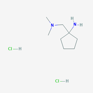 molecular formula C8H20Cl2N2 B1458660 1-[(二甲氨基)甲基]环戊烷-1-胺二盐酸盐 CAS No. 1955541-36-2