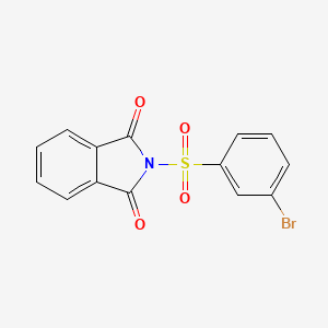 molecular formula C14H8BrNO4S B1458661 2-((3-Bromophenyl)sulfonyl)isoindoline-1,3-dione CAS No. 1934464-80-8