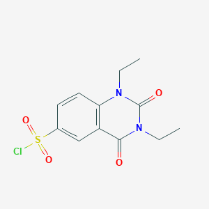 molecular formula C12H13ClN2O4S B1458662 1,3-Diethyl-2,4-dioxo-1,2,3,4-tetrahydroquinazoline-6-sulfonyl chloride CAS No. 1820707-02-5