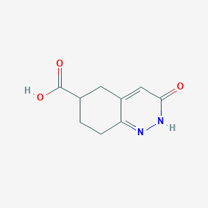 molecular formula C9H10N2O3 B1458663 3-Oxo-2,3,5,6,7,8-hexahydrocinnoline-6-carboxylic acid CAS No. 1708264-02-1