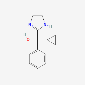 molecular formula C13H14N2O B1458666 cyclopropyl(1H-imidazol-2-yl)(phenyl)methanol CAS No. 1955522-98-1