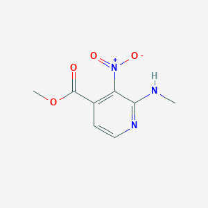 molecular formula C8H9N3O4 B1458671 2-(甲基氨基)-3-硝基吡啶-4-甲酸甲酯 CAS No. 1803593-34-1