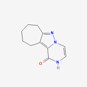 molecular formula C11H13N3O B1458675 6,7,8,9-Tetrahydro-3H,5H-3,10,10a-triaza-benzo[a]azulen-4-one CAS No. 1708268-38-5